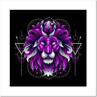 lion artwork Posters and Art